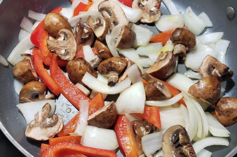 Potatoes, Peppers, Mushrooms & Garlic