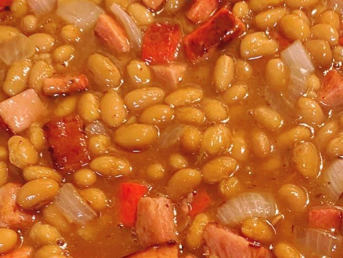 Spam with Hot Dogs and Beans